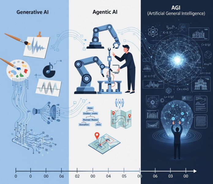 Evolusi AI: Dari Generative AI ke Agentic AI Hingga Menuju AGI